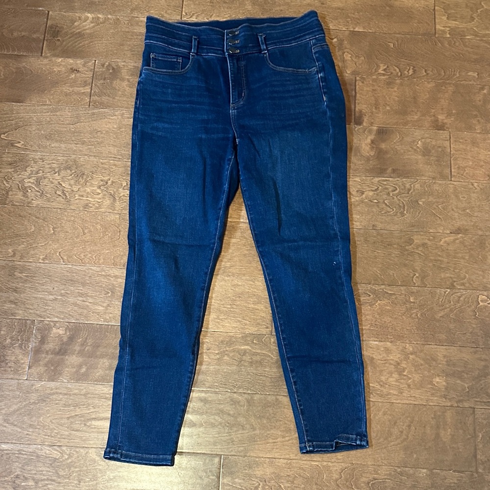 Ann Taylor The Slim High Rise Dark Blue Jeans
